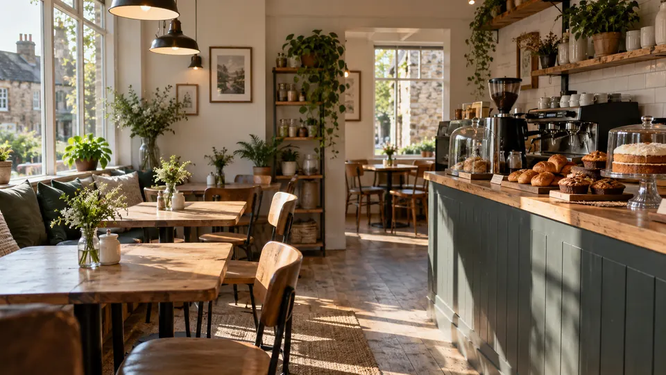 Illustratives Café-Interieur.