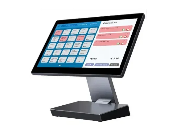 Vorderansicht des mitgelieferten Touchscreen-POS-Terminals Referenz.