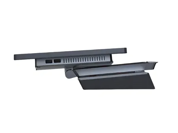 Seitenansicht der mitgelieferten Touchscreen-POS-Terminalreferenz.